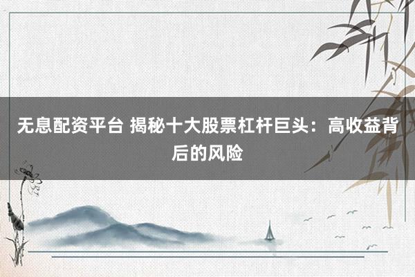 无息配资平台 揭秘十大股票杠杆巨头：高收益背后的风险