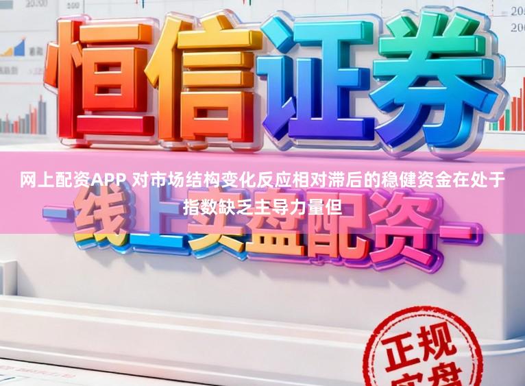 网上配资APP 对市场结构变化反应相对滞后的稳健资金在处于指数缺乏主导力量但