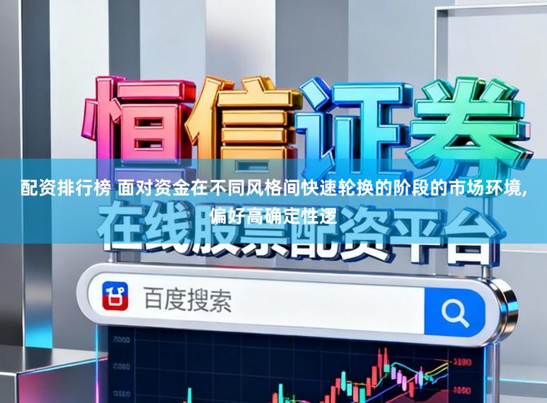 配资排行榜 面对资金在不同风格间快速轮换的阶段的市场环境,偏好高确定性逻